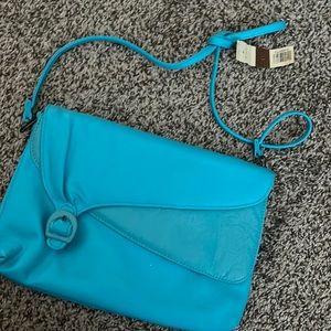 NWT 2 pocket blue purse